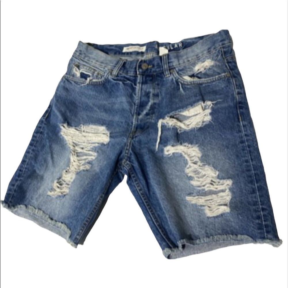 Men's Distressed Denim Shorts